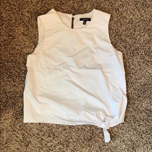 Tie front linen tank top